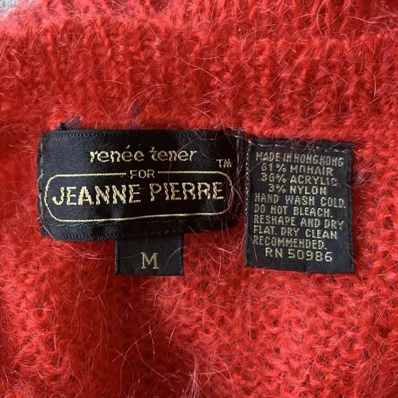 Vintage 80s Renee Tener For Jeanne Pierre Mohair Picasso Art Graphic Sweater M - Picture 10 of 12
